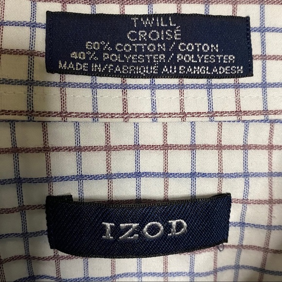 Izod Button Down Shirt Twill Cotton XL - Picture 5 of 10